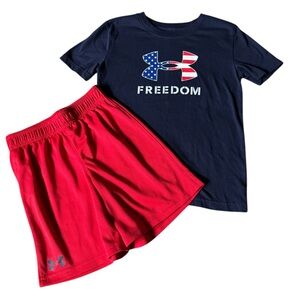 Under Armour Navy and Red Freedom Set